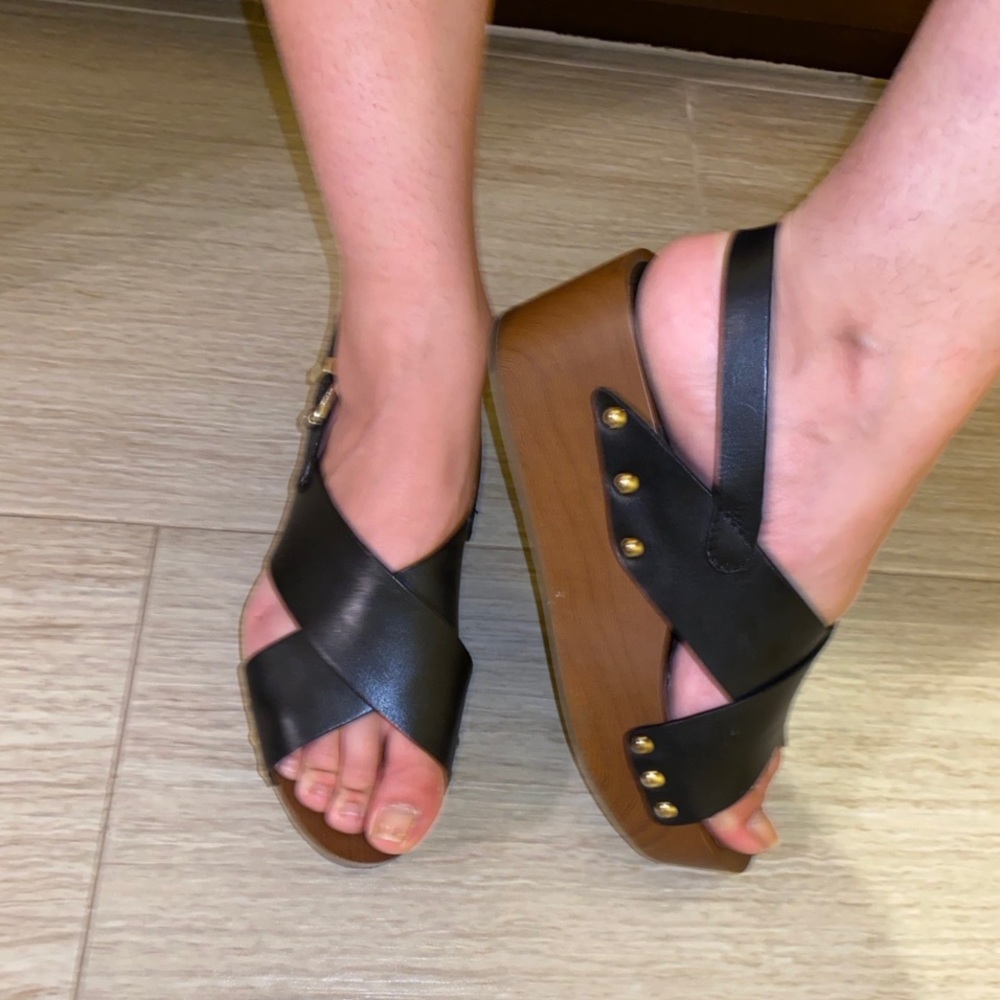 Black Platform Sandals - image 2